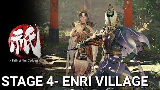 KUNITSU-GAMI: PATH OF THE GODDESS Gameplay Walkthrough No Commentary Stage 4- Enri Village