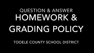 Homework and Grading Policy