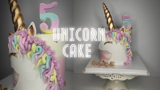 unicorn cake/gâteau licorne /girly cake