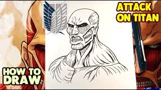 Learn to Draw Colossal Titan - Attack on Titan - Step by Step - Easy Things to Draw