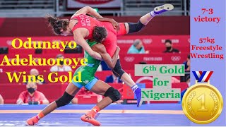 Adekoroye wins 6th gold in freestyle wrestling at Commonwealth Games 2022