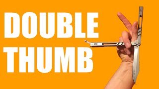 Balisong Tutorial - (Double Thumb Roll) - Advanced #9.5