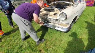 VOLGA startup with CRANK HANDLE (with english subtitles)