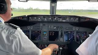 SAS Boeing 737-700 Cockpit Takeoff from Oslo