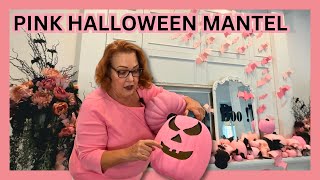 Decorate With Me: Pink Halloween Mantel Decor