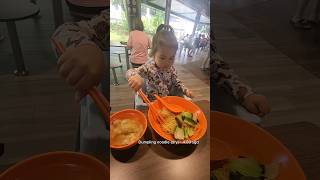 Adeline loves eating noodles #hawkercentre #singaporefoodies #wantonnoodles