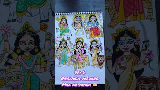 Navdurga drawing ✨ day6 maa katyayani 🪷#shorts#trending  #durga#maadurga #explore#viralvideos