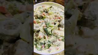 CREAMY BEEF MEATBALLS BROCCOLI MUSHROOM #shorts #short #creamy #beef #meatballs #broccoli #mushroom