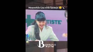 Lisa with fangirls vs fanboys 🙂🔪 #trending #blinkish #kpop #jennie #viral #lisa #shorts | Blinkish