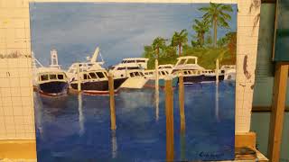 Abaco Harbour painting auction