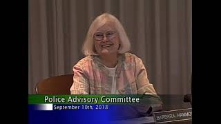 Pullman Police Advisory Committee: September 10, 2018