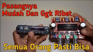 Pasang Modul Mp3 Ke Amplifier//Mudah Tanpa Ribet