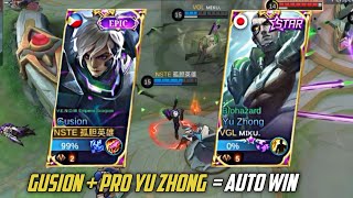 Gusion + Pro Yu Zhong Connection = Auto Win🔥 | Fast and Wise Combo | Sazuke Playz | MLBB