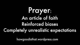 Does prayer show a lack of faith?