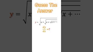 Find derivative(y=√(x+√(x+√(x+...))))!!😱😲😯#maths #derivatives #derivative #calculus #mathstricks