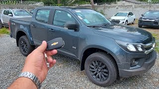 Detalhes reais externos Nova Chevrolet s10 LT cinza  topázio 2022 diesel 4x4 automática R7N