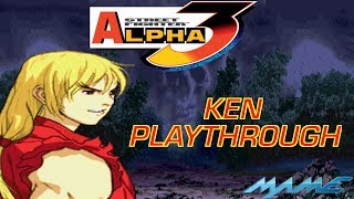 Street Fighter Alpha 3: Ken Playthrough (MAME) (1080p 60fps)