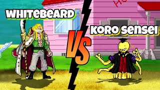 Whitebeard Vs Koro sensei one piece x Assassination Classroom fights / mugen