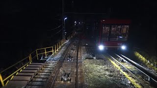 Koyasan Cable Car (Nankai Cable Line, 高野山ケーブル) DOWN, NIGHT