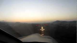 Landing @ Tenerife Norte, Piper P-28A, cockpit view