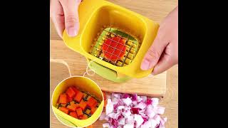 Vegetable Cutter Carrot Potato Onion Dicing and Cutting Tools Multifunctional Cutter Hand #shorts