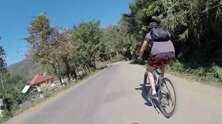 Biking in Laos.