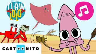 Concerto elétrico 🎵 Dança divertida com animais marinhos 🌊 | Clawlolo 🦀 | Cartoonito