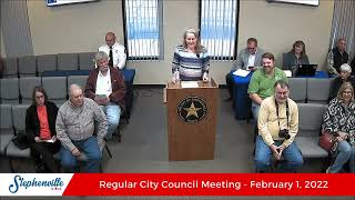 2/1/2022 - Regular City Council Meeting