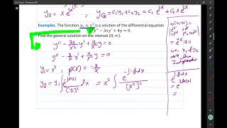 Chapter 3: Reduction Of Order + Homogeneous Linear Equations With Constant Coefficients