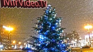 Москва 2015. Новогодний снегопад. Пушкинская площадь (MirVideo.TV)