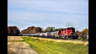 CP 7009 Takes CP 686 East Near Monroe Center Il With Another red ACu on the Rear