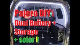 Pajero Aux battery + Solar install, and Storage Mods Part 2