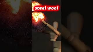 #shorts #experiment BURNING STEEL WOOL