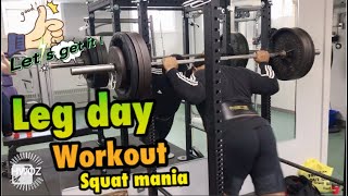 Let’s Beast out on the Squat rack! 8 sets-N-reps , 135lbs to 365lbs ,