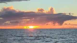 Sunset on the Pacific Ocean off the coast of Kauai