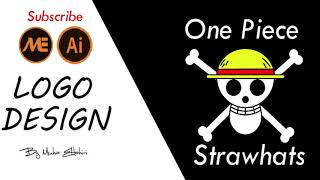 Speed art one piece, STRAWHATS LOGO in ADOBE ILLUSTRATOR .