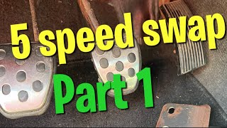 Mustang automatic to manual swap part 1