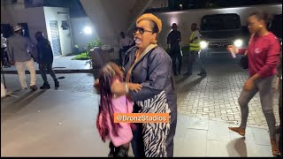 LAIDE BAKARE CARRIED AUNTY AJARA AS THEY ARRIVED AT THE  PREMIERE OF QUEEN LATEEFAH BY WUMI TORIOLA