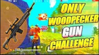 ONLY WOODPECKER GUN CHALLENGE  2VS4  #freefiregame. #freefiremobile. #freefiregamer