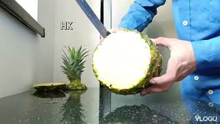 🍍 How to cut Pineapple || अननास को काटने का सही तरीका ।  Best way to Cut Pineapple 🍍