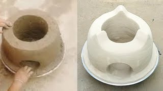 How to make mud Stove । Desi Chulha Kitchen। मिट्टी का चूल्हा कैसे बनाए #viral #diy #shortsfeed