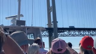 Exciting Boat Ride to Mackinac Island on the Shepler’s Ferry | underneath the Mackinac Bridge