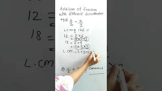 Addition of fraction With different denominator