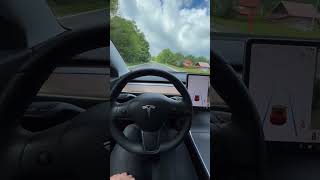 Tesla Model 3 autopilot driving #shorts