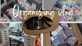 Organizing Nail Art | Setting Up My New Shipping Station | Vlog | Shein Haul - Shipping Supplies