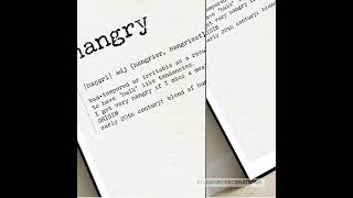 Hangry Definition, Kitchen Art, Hulk Tendancies, Food Print, Definition Printable, Digital Download