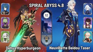 C2 Dehya Hyperburgeon | C0 Neuvillette Beidou Furina Taser Team | Spiral Abyss 4.8 | Genshin Impact