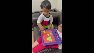 Manha & Rayan is playing educational game