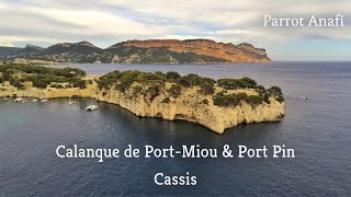 Les Calanques de Cassis (Port-Miou & Port Pin), drone Parrot Anafi