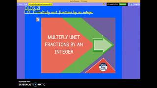 Y5 Maths ROY Groups Wednesday 3rd March 2021 Multiply Unit Fractions by an Integer